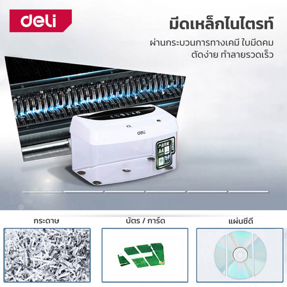 เครื่องย่อยกระดาษ 4ลิตร Deli 9935-WH-01 สีขาว